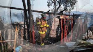 Se registra incendio de casas en la Ampliación Los Ejidos, Morelia